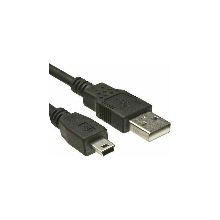 Καλώδιο Mini USB to USB  1,5 Μέτρο Black DETECH (18071)