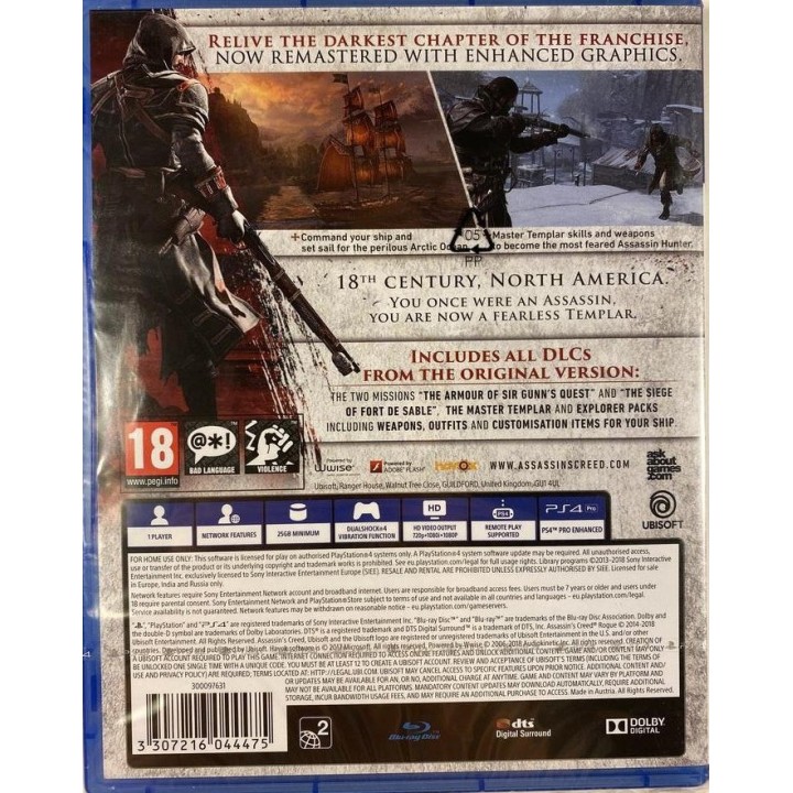 Assassin's Creed Rogue Remastered PS4 GAMES