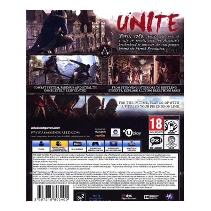 Assassin's Creed: Unity Standard Edition - PS4 Game