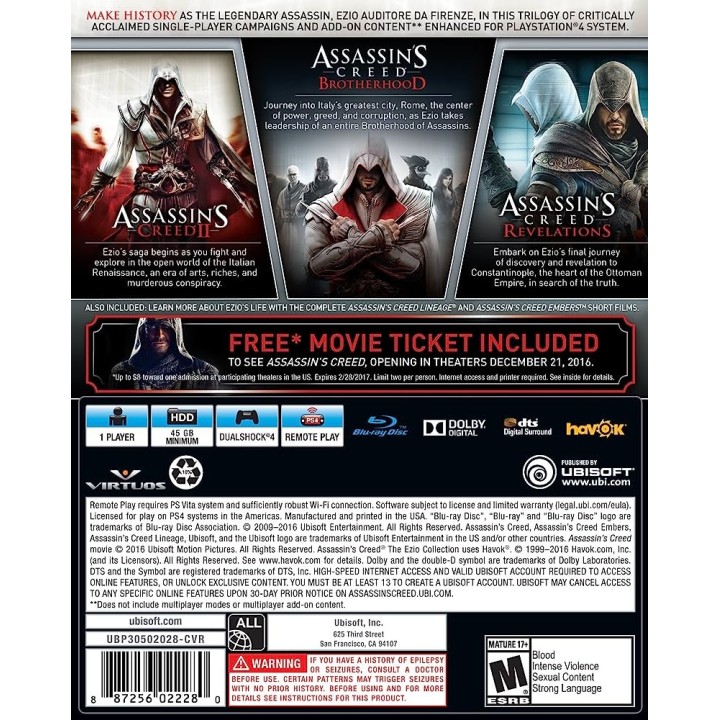 Assassin's Creed The Ezio Collection (PS4 GAMES)