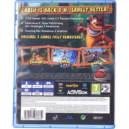 Crash Bandicoot N. Sane Trilogy Bonus Edition PS4 Game