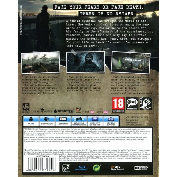 Deadlight Director's Cut Edition PS4 Game