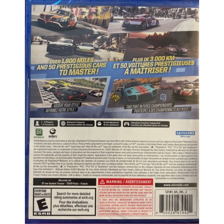 Gear Club Unlimited 2: Ultimate Edition Unlimited Edition PS4 Game