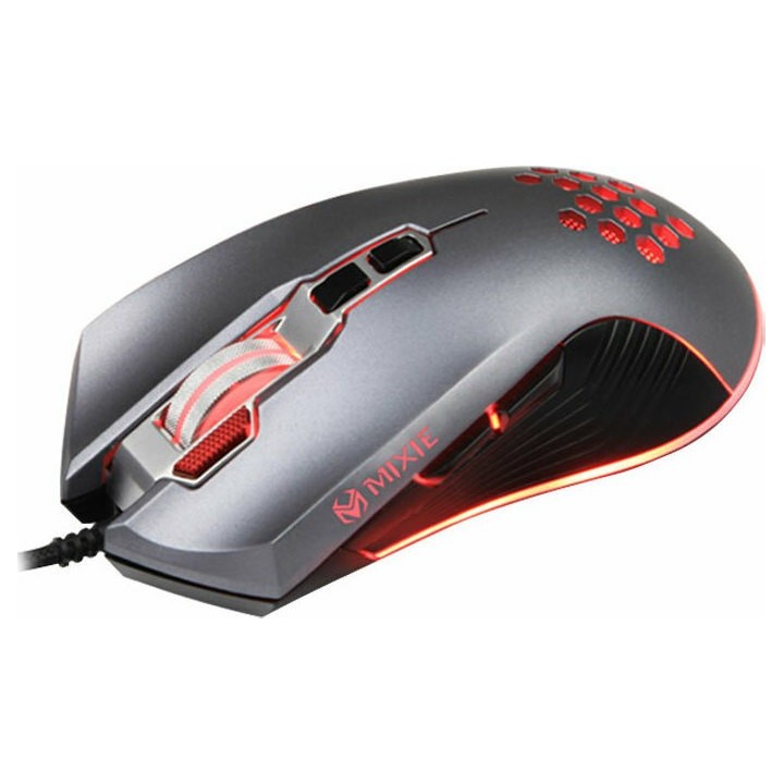 Ποντίκι Gaming Mixie M10, Οπτικό, 8D RGB, Γκρί ενσύρματο USB(728)