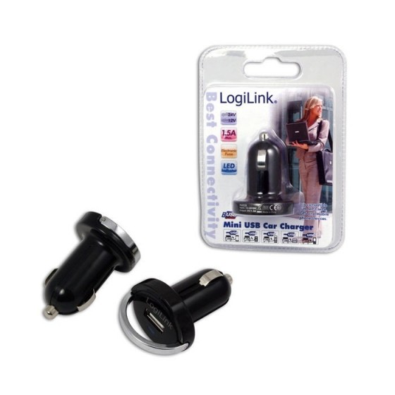 Logilink PA0032 Dual USB Car Charger, Φορτιστής με  USB αυτοκινήτου για όλα τα κινητά και φορητές συσκευές με θύρα USB 