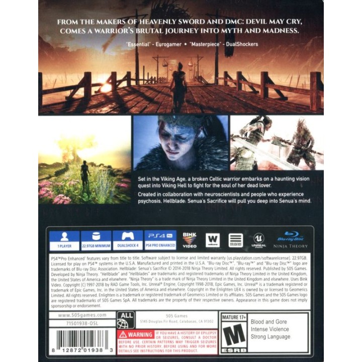 Hellblade: Senua's Sacrifice PS4 GAMES