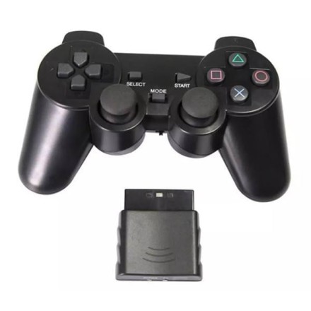 Ασύρματο χειριστήριο για PS2 Wireless Controller Joystick 2.4Ghz χρώμα Μαυρο
