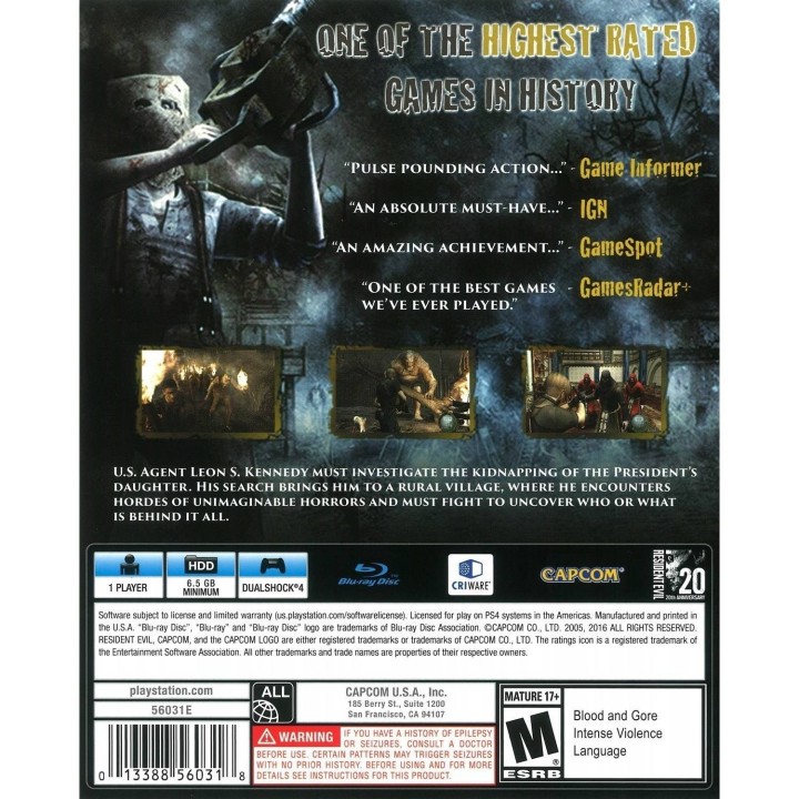 RESIDENT EVIL 4 PS4 GAMES