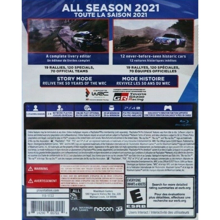 WRC 10 PS4 GAMES
