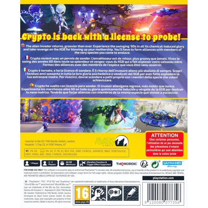 Destroy All Humans! 2 - Reprobed PS5 Game
