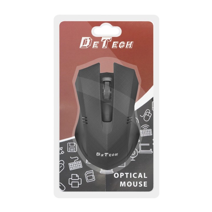 Ποντίκι DETECH Optical USB Ενσύρματο χρώμα Μαύρο(957)