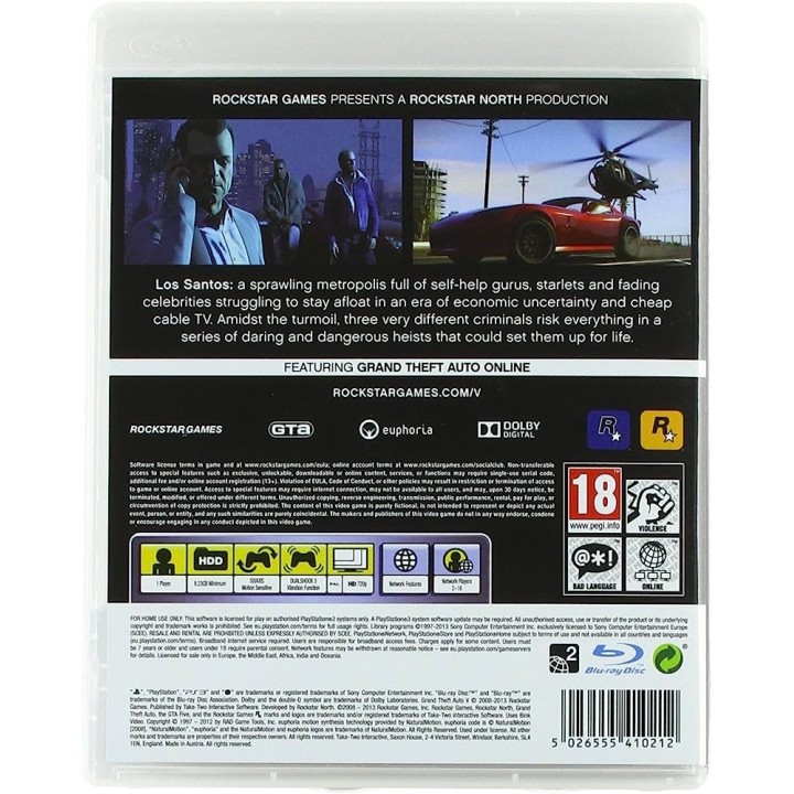 GRAND THEFT AUTO V GTA  PS3 GAMES