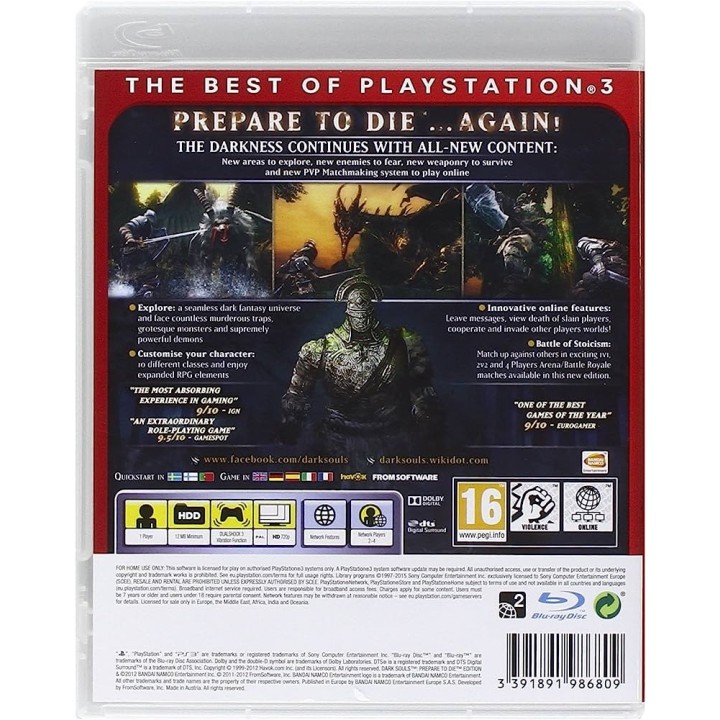 Dark Souls Prepare to Die Edition (Essentials) PS3 Game