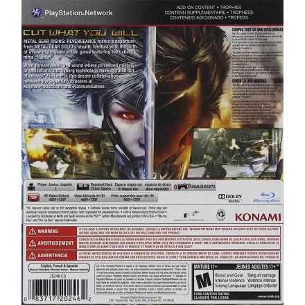 Metal Gear Rising Revengeance PS3 Game