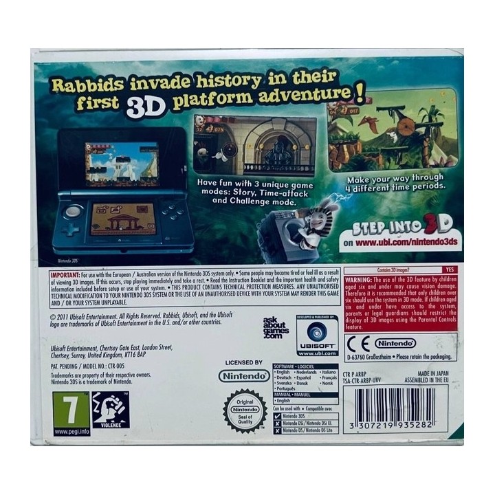 Rabbids Travel in Time 3D 3DS Game