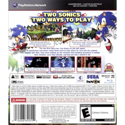Sonic Generations (Essentials) PS3 GAMES