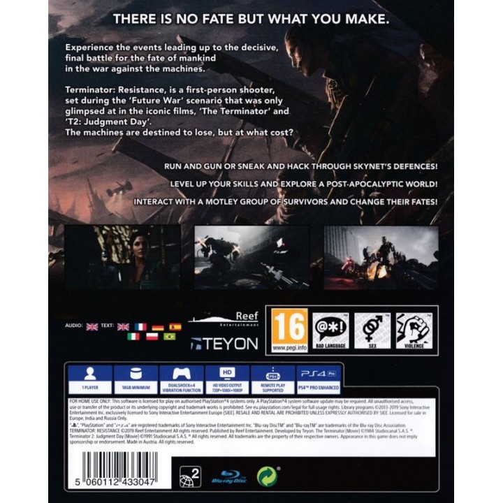 Terminator: Resistance PS4 Game