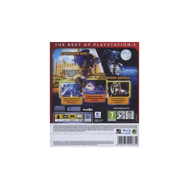 SONIC UNLEASHED ESSENTIALS PS3 GAMES
