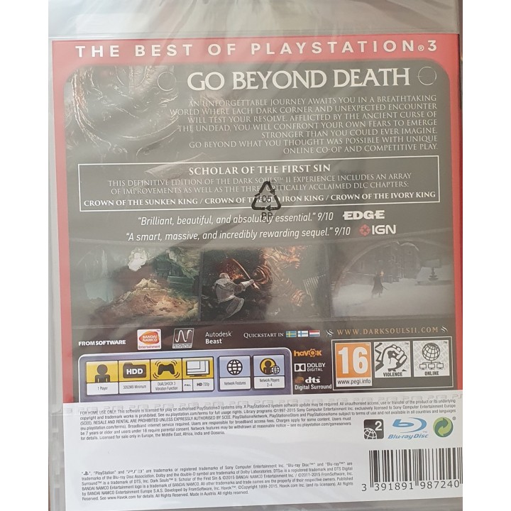 Dark Souls II (2): Scholar of the First Sin (Essentials) PS3 GAMES