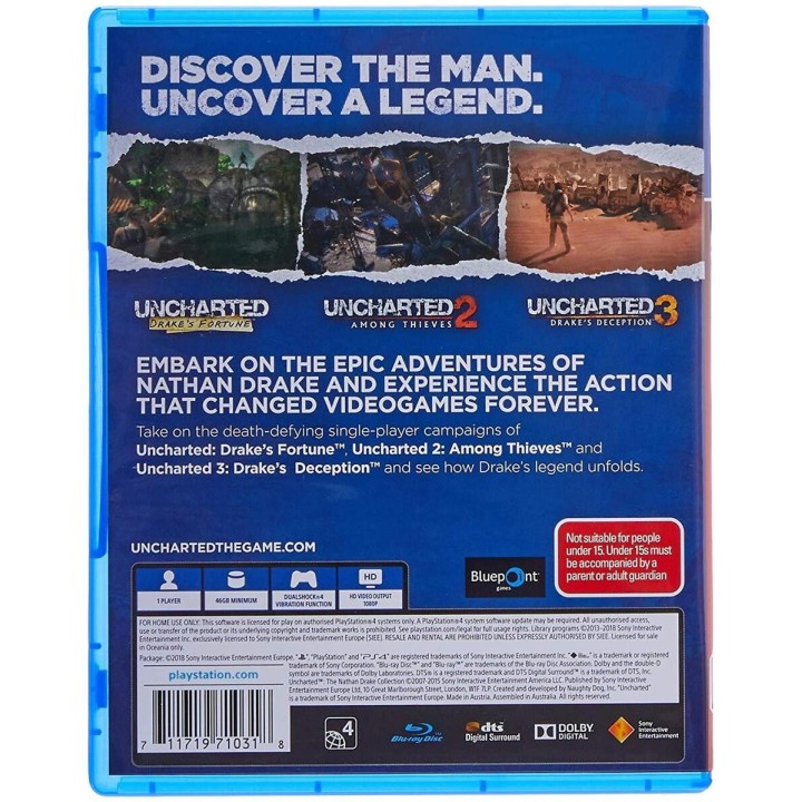 Uncharted The Nathan Drake Collection(Ελληνικο) PS4 GAMES(PLAYSTATION HITS) Used-Μεταχειρισμένο