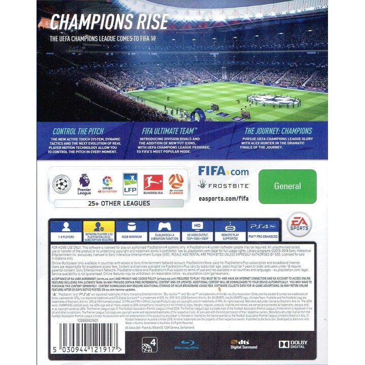 FIFA 19 PS4 GAMES Used-Μεταχειρισμένο(CUSA-11609)