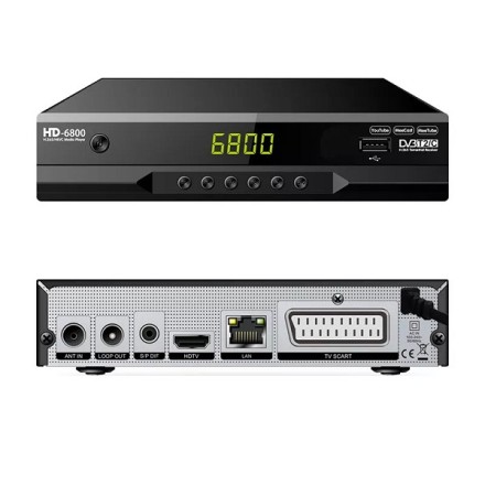 Ψηφιακός Δέκτης Τηλεόρασης DVB-T2 H.265 Αποκωδικοποιητής HD Επίγειος Δέκτης τηλεόρασης HD6800
