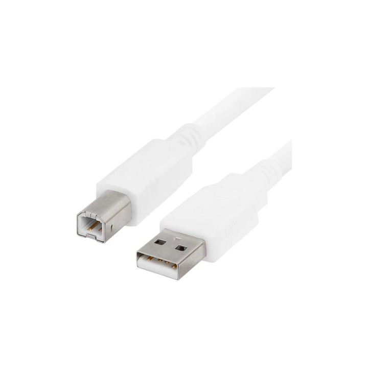De Tech USB 2.0 Cable USB-A male - USB-B male 5m Καλώδιο εκτυπωτή Λευκό(18040)