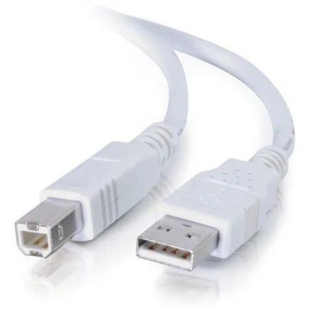 De Tech USB 2.0 Cable USB-A male - USB-B male 5m Καλώδιο εκτυπωτή Λευκό(18040)