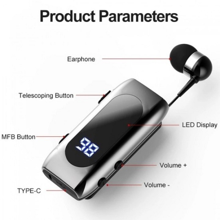 Borofone K58 In-ear Bluetooth Handsfree Ακουστικό Πέτου Μαύρο