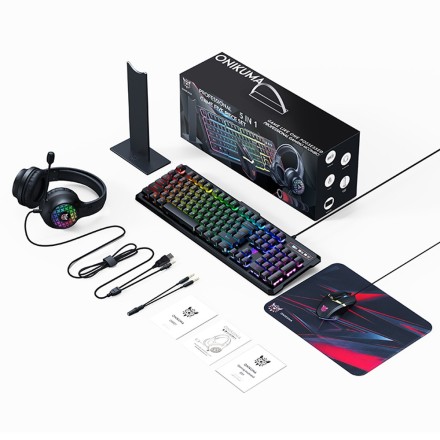 Onikuma TZ5003 Σετ Gaming Πληκτρολόγιο με RGB φωτισμό & Ποντίκι (Αγγλικό US)