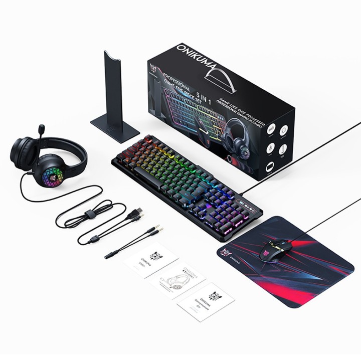 Onikuma TZ5003 Σετ Gaming Πληκτρολόγιο με RGB φωτισμό & Ποντίκι (Αγγλικό US)