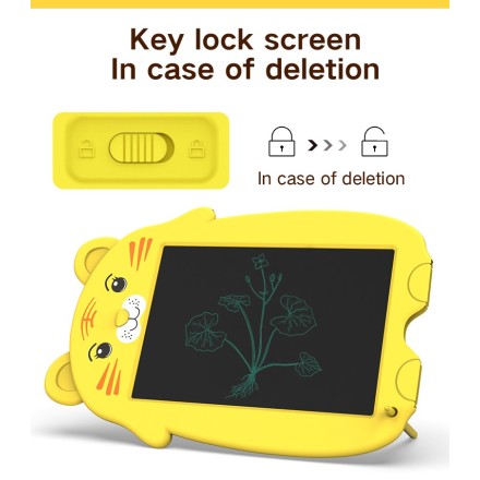 LCD Ηλεκτρονικό σημειωματάριο NLT-LA090T 9" Κίτρινο Kids LCD Drawing board
