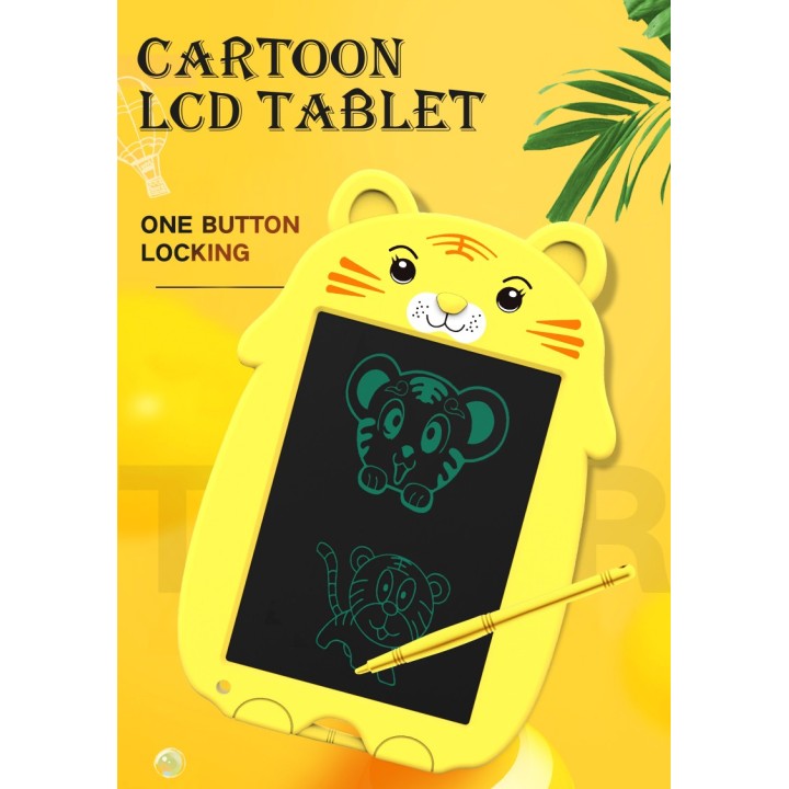 LCD Ηλεκτρονικό σημειωματάριο NLT-LA090T 9" Κίτρινο Kids LCD Drawing board