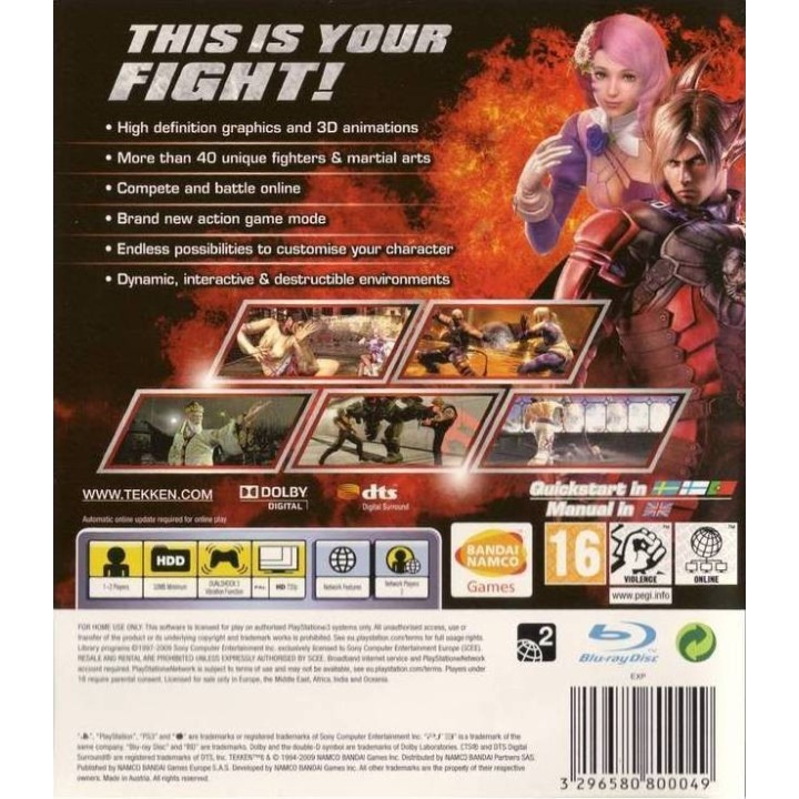 TEKKEN 6 PS3 GAMES Used-Μεταχειρισμένο