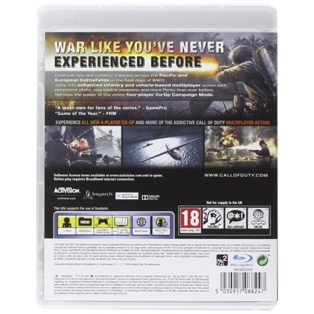 CALL OF DUTY WORLD AT WAR PS3 GAMES Used-Μεταχειρισμένο