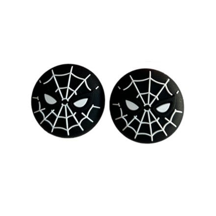Spiderman Mask Silicone Analog Thumb Grip Stick Cover for PS/Xbox Black