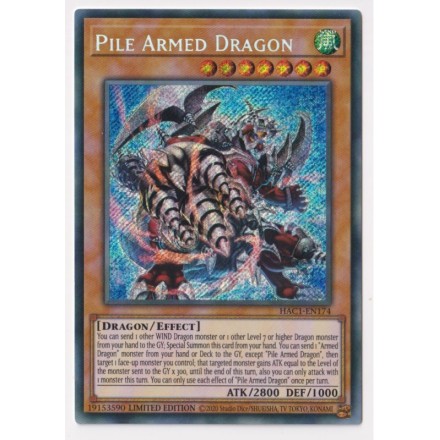 Pile Armed Dragon (Secret Rare) : HAC1-EN174 - Yu-Gi-Oh! Single Card-Μονή Κάρτα