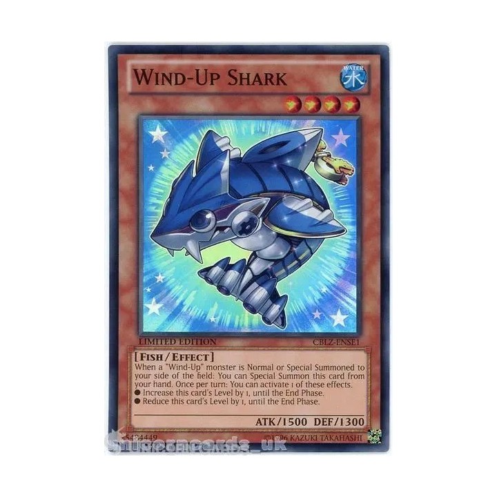 Wind-Up Shark (Super Rare) : CBLZ-ENSE1 - Yu-Gi-Oh! Single Card