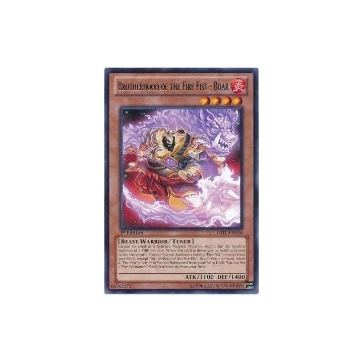 Brotherhood of the Fire Fist - Boar (Rare) : JOTL-EN026 - Yu-Gi-Oh! Single Card