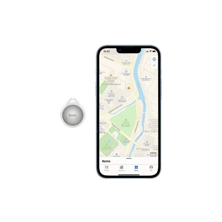 Hoco Dl29 Plus Bluetooth Tracker σε Λευκό χρώμα συμβατό μόνο με Iphone