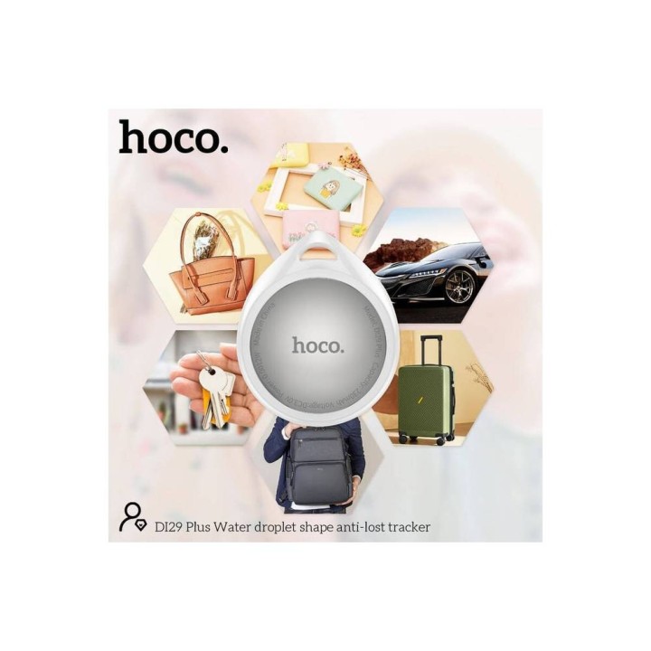 Hoco Dl29 Plus Bluetooth Tracker σε Λευκό χρώμα συμβατό μόνο με Iphone
