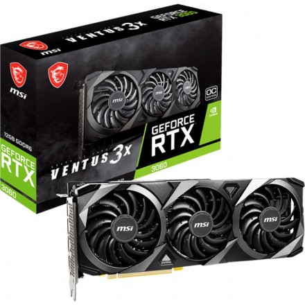 MSI VGA PCI-E NVIDIA GF RTX 3060 VENTUS 3X 12G OC