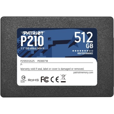 Patriot SSD P210 2.5 SATA 512GB(P210S512G25)