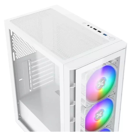 Xigmatek Elite One Gaming Midi Tower Κουτί Υπολογιστή με Πλαϊνό Παράθυρο και RGB Φωτισμό Λευκό