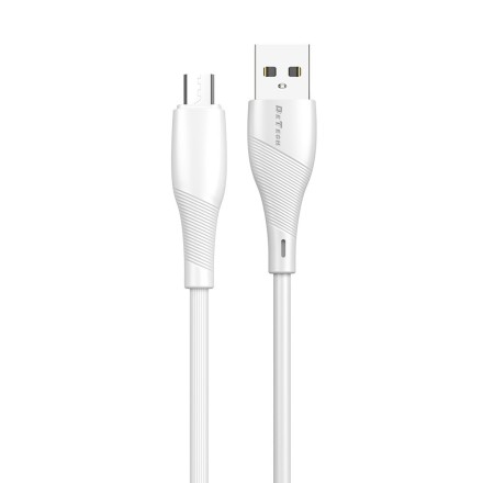 De Tech DE-44M2 Regular USB 2.0 to micro USB Cable Λευκό 2m (40267)