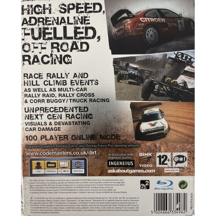 Colin McRae DiRT PS3 Used-Μεταχειρισμένο(BLES-00095)