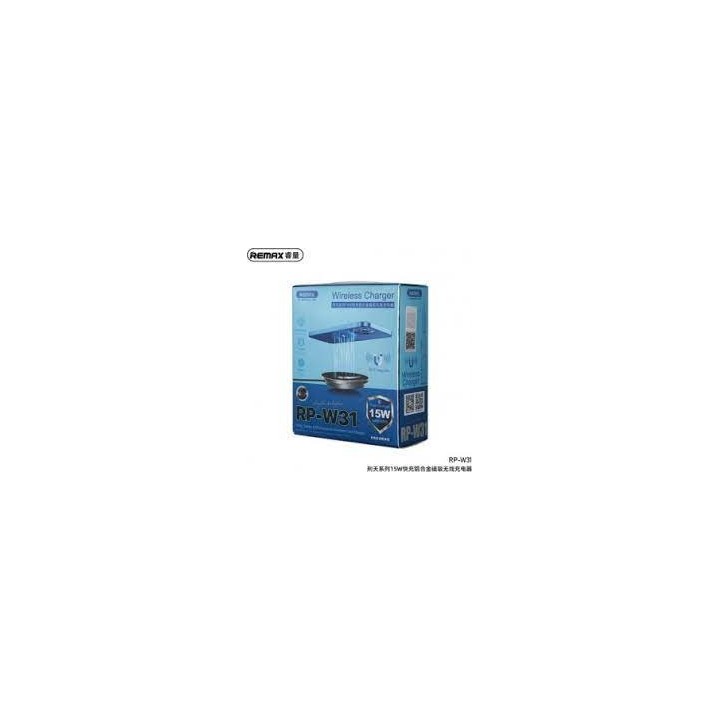 Remax Ασύρματος Φορτιστής (Qi Pad) 15W Μαύρος (RP-W31)