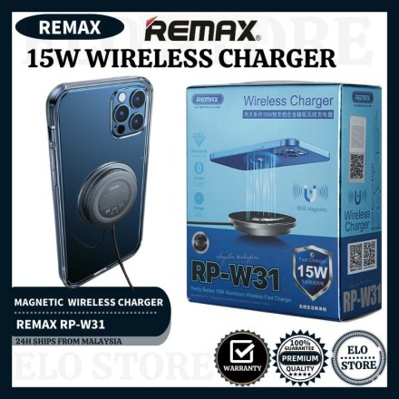 Remax Ασύρματος Φορτιστής (Qi Pad) 15W Μαύρος (RP-W31)