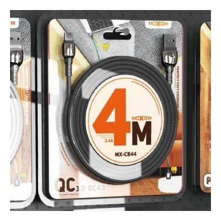 Moxom USB 2.0 Cable USB-C male - USB-A female Μαύρο 4m (MX-CB44)