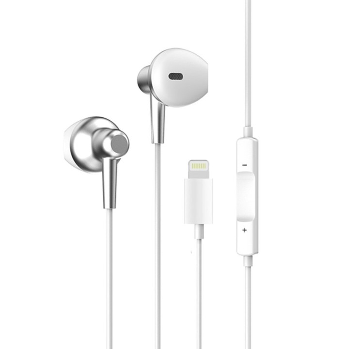 Yookie XP-210 In-ear Handsfree με Βύσμα Lightning Λευκό(20649)